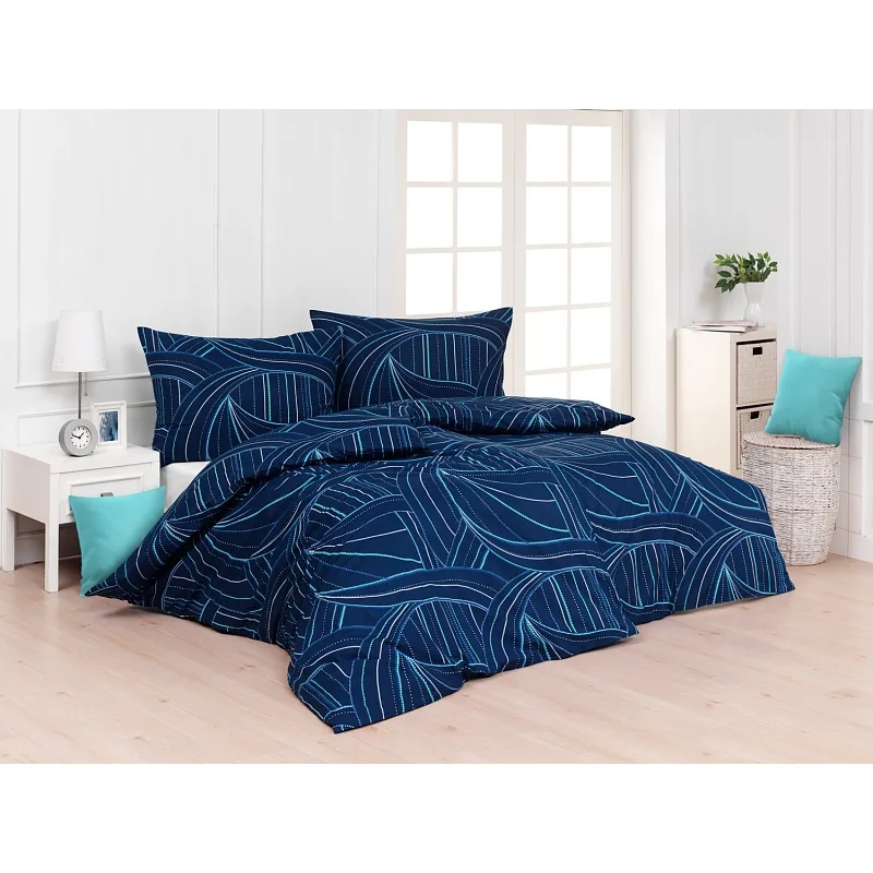 Matejovský Posteľné obliečky Ezio Blue 140x220/70x90 cm