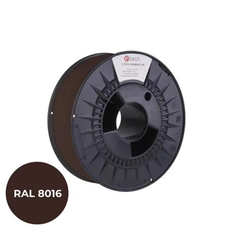 Tlačová struna (filament) C-TECH PREMIUM LINE, PETG, mahagónová hnedá,…