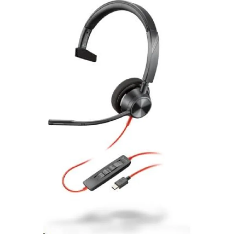 Poly Blackwire 3310 náhlavní souprava, USB-C/ A adaptér, mono 8X215AA