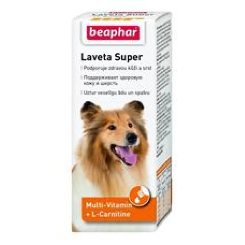 Kapky BEAPHAR Laveta Super vyživující srst - pes 50 ml