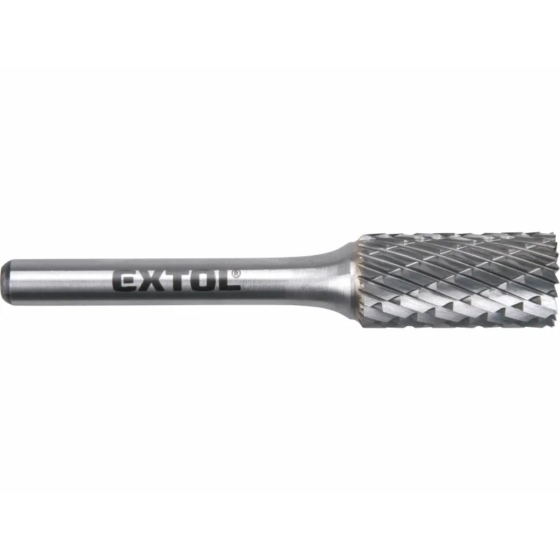 Fréza karbidová valcová, ⌀12mm, rezná dĺžka 25mm, stopka ⌀6mm, EXTOL INDUSTRIAL