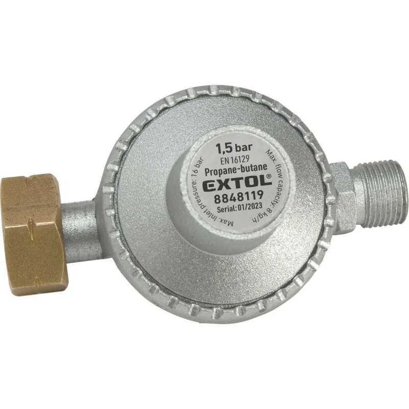 Regulátor plynu, G3/8"L, 1,5bar, max. 16bar, EXTOL PREMIUM