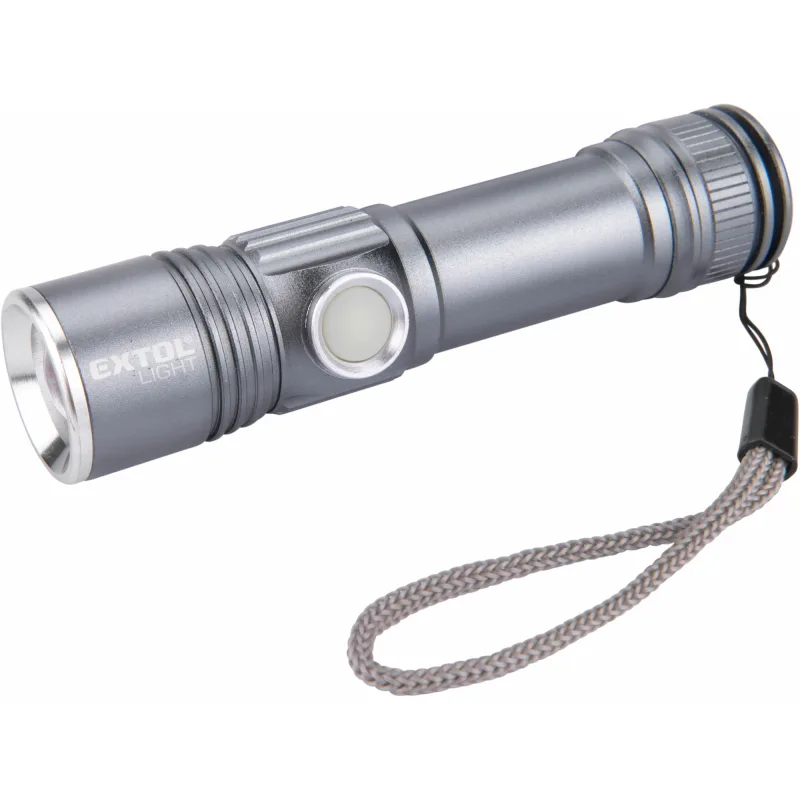 Svietidlo hliníkové nabíjateľné, 280lm, 110mm, microUSB nabíjanie, EXTOL LIGHT