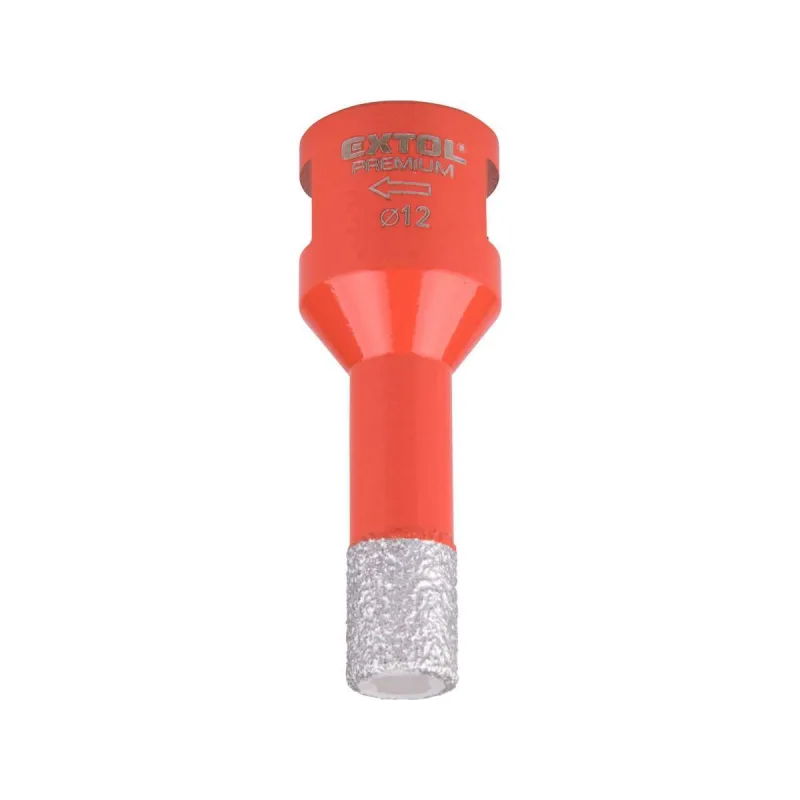 Vrták korunkový diamantový do uhlovej brúsky, ⌀12mm, EXTOL PREMIUM