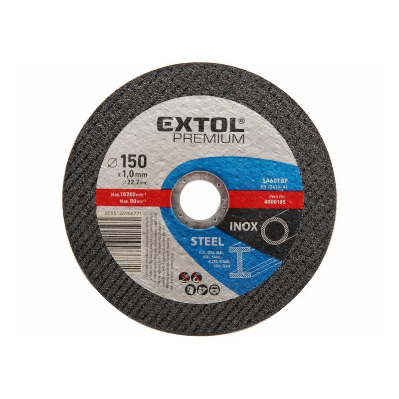 Kotúč rezný na oceľ a antikoro, 150x1,0mm, EXTOL PREMIUM