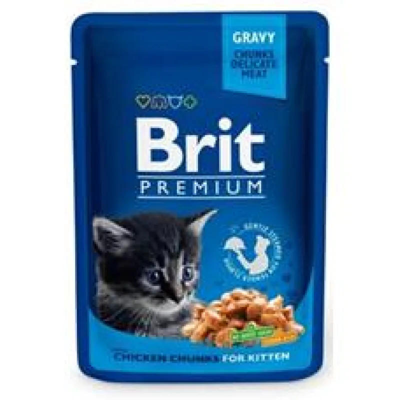 Brit Premium Cat kapsa Chicken Chunks for Kitten 100 g - 1Ks