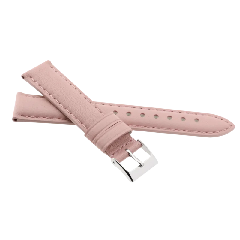 JVD Unisex růžový kožený řemínek na hodinky R41326/12