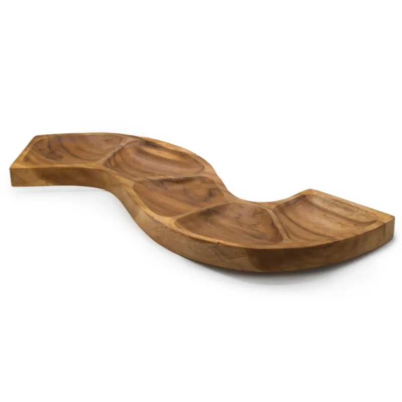 Teaková Miska v Tvare Hada cca 55 cm