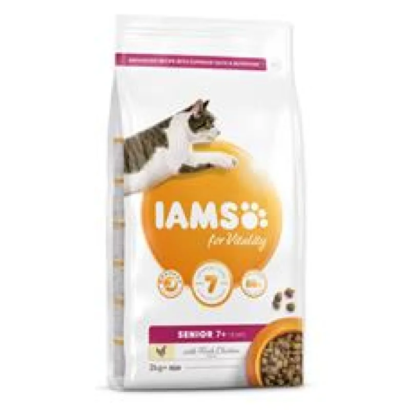 IAMS for Vitality Senior Cat Food with Fresh Chicken 10 kg