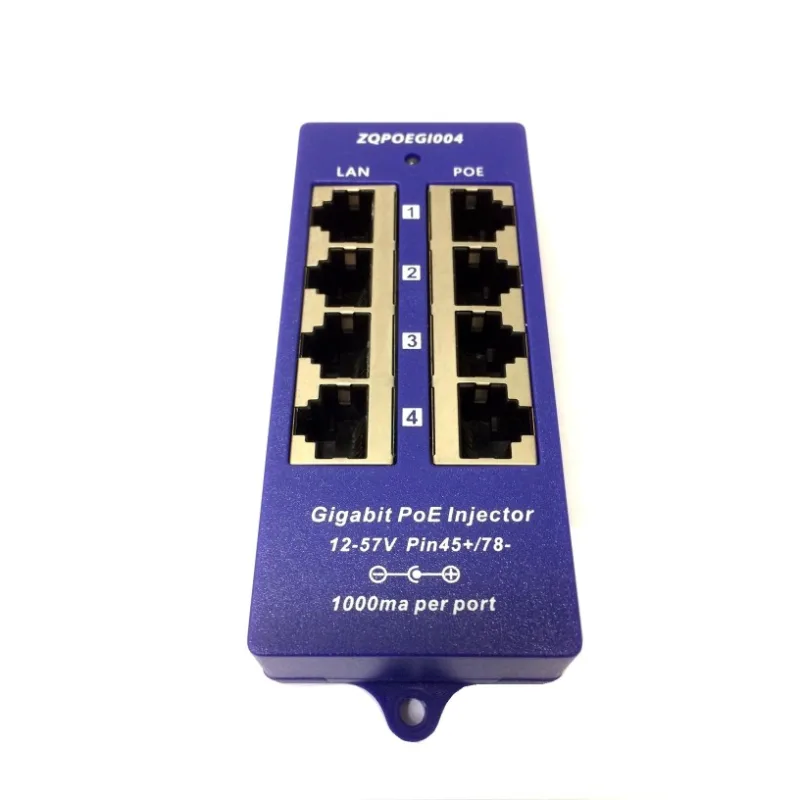 Gigabitový tienený 4-portový PoE panel POE-PAN4-GB