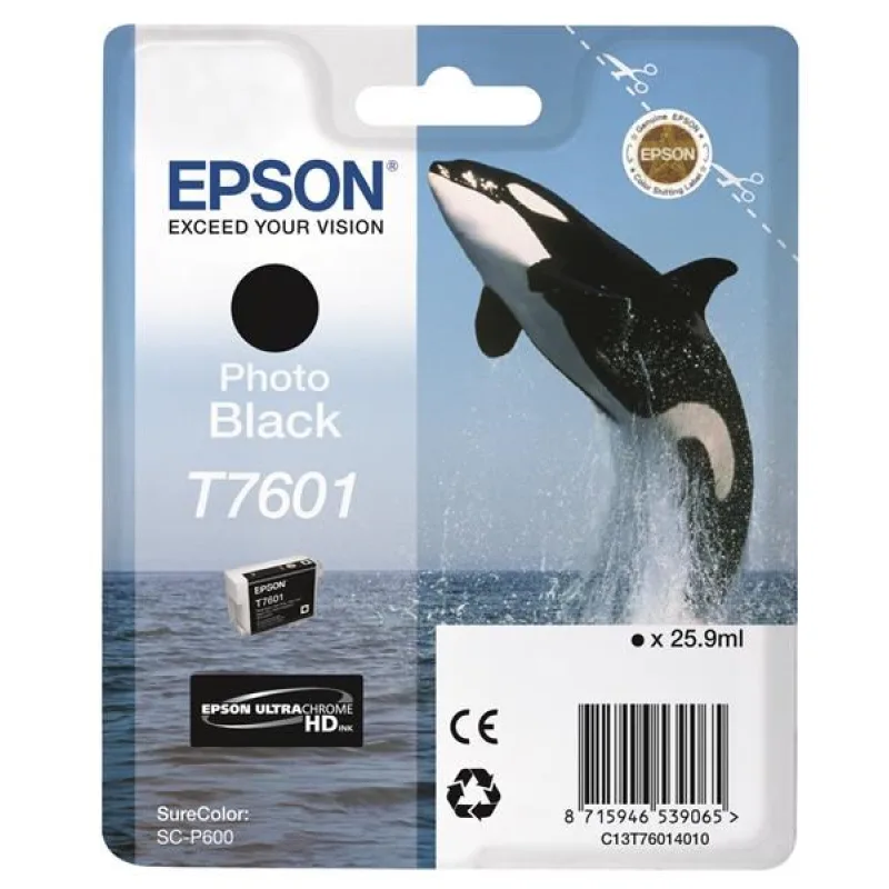 Čierny atrament EPSON ULTRACHROME HD "Scythe" - Photo Black - T7601…