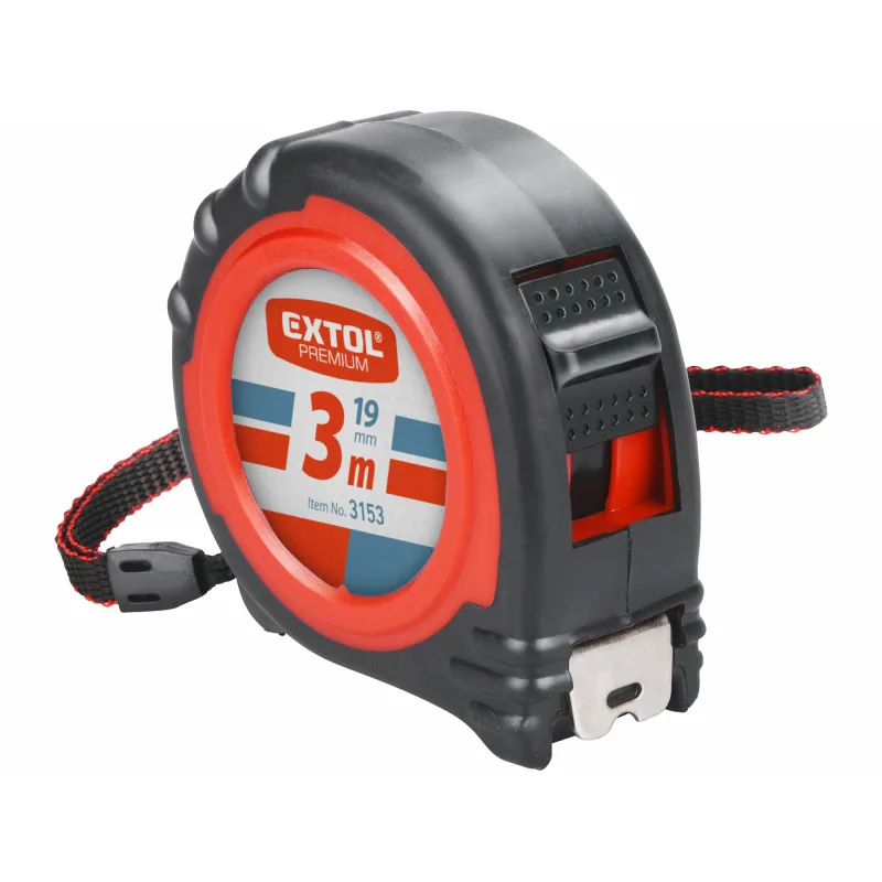 Meter zvinovací, 3m, šírka pásu 19mm, EXTOL PREMIUM