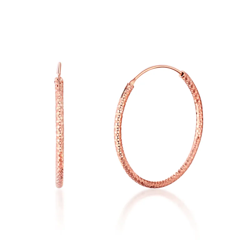 JVD Dámské stříbrné pozlacené kruhy rose gold SVLE0204XD5RO20