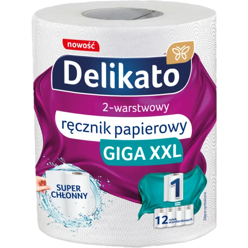 Delikato REC500 Giga XXL 2V papierové utierky biele 500 listov