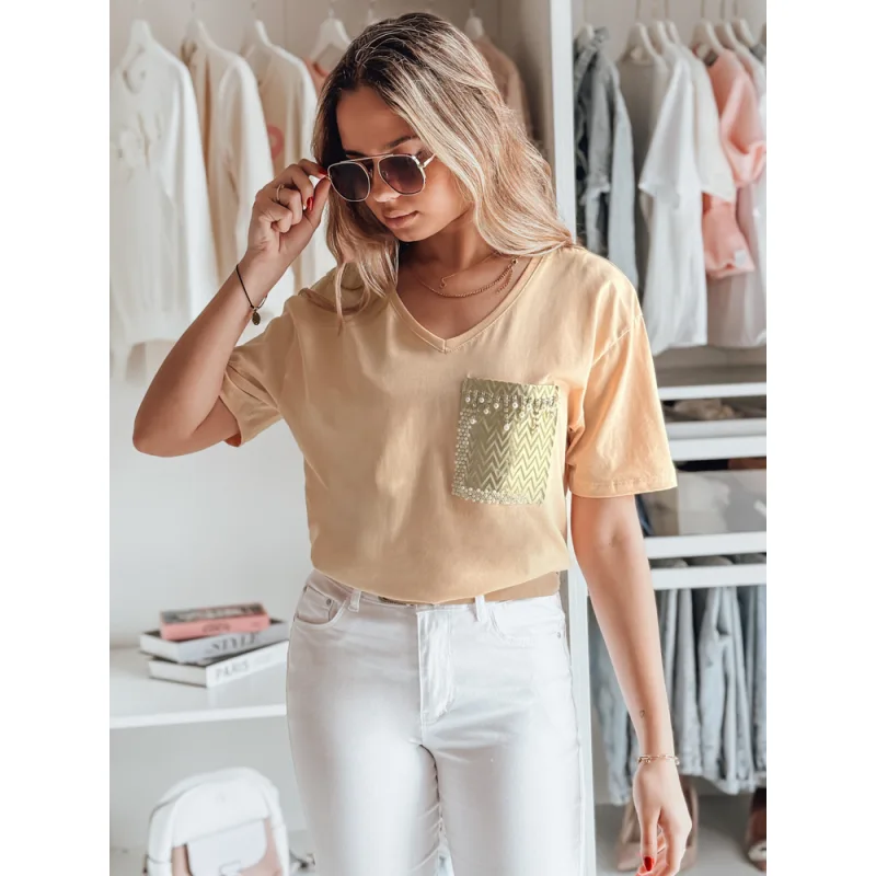 Dstreet RY2599 TASTI tričko broskyňová S/M