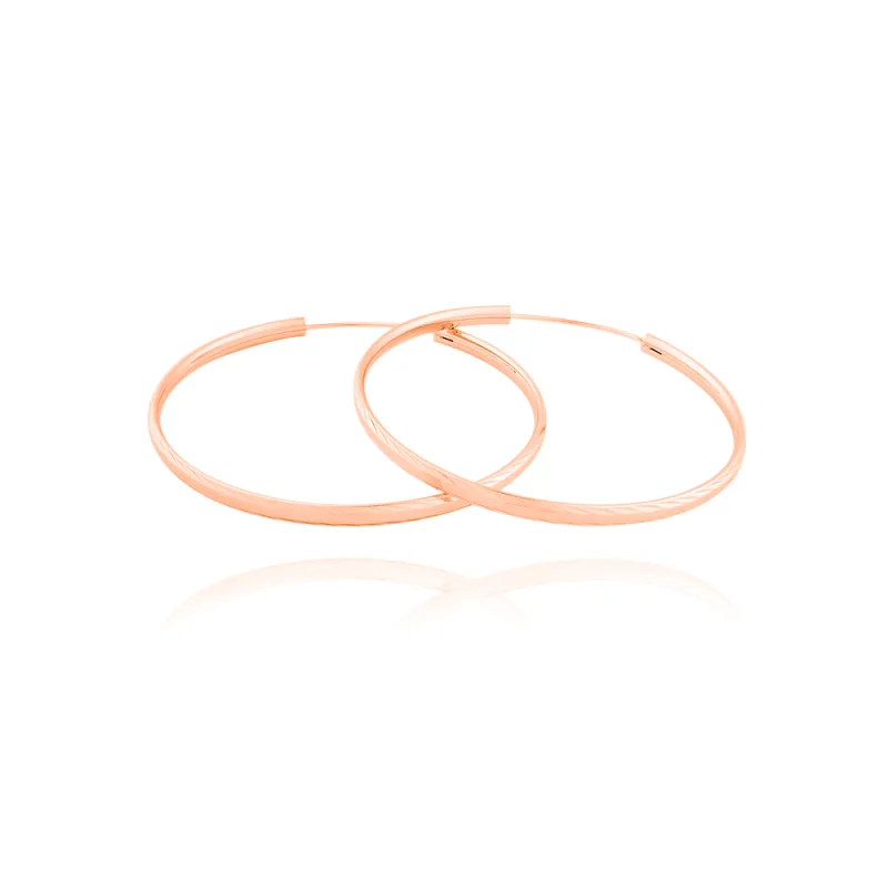 JVD Dámské stříbrné rose gold náušnice kruhy SVLE0217XD5RO25