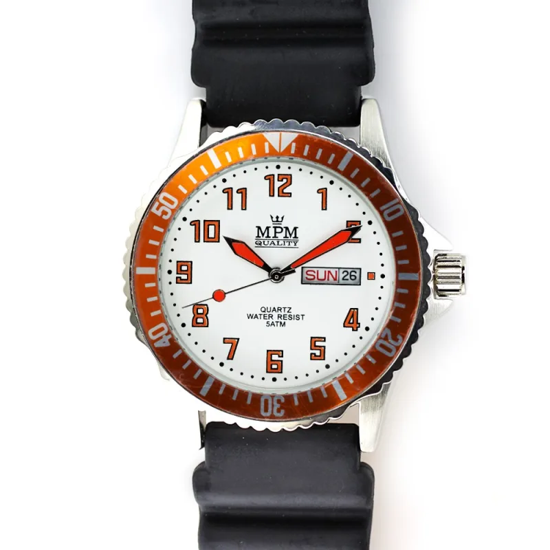 MPM Sportovní pánské hodinky se dnem, datem a gumovým řemínkem W01M.10419.C