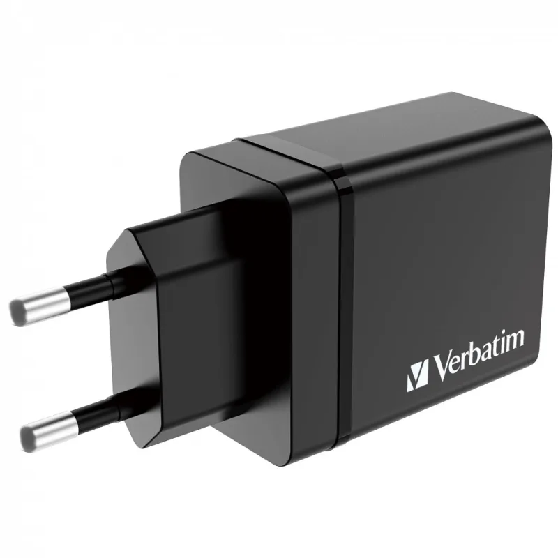 VERBATIM Univerzální adaptér nabíječka CHR-30EU2, 30W, 1x USB-C, 3x…