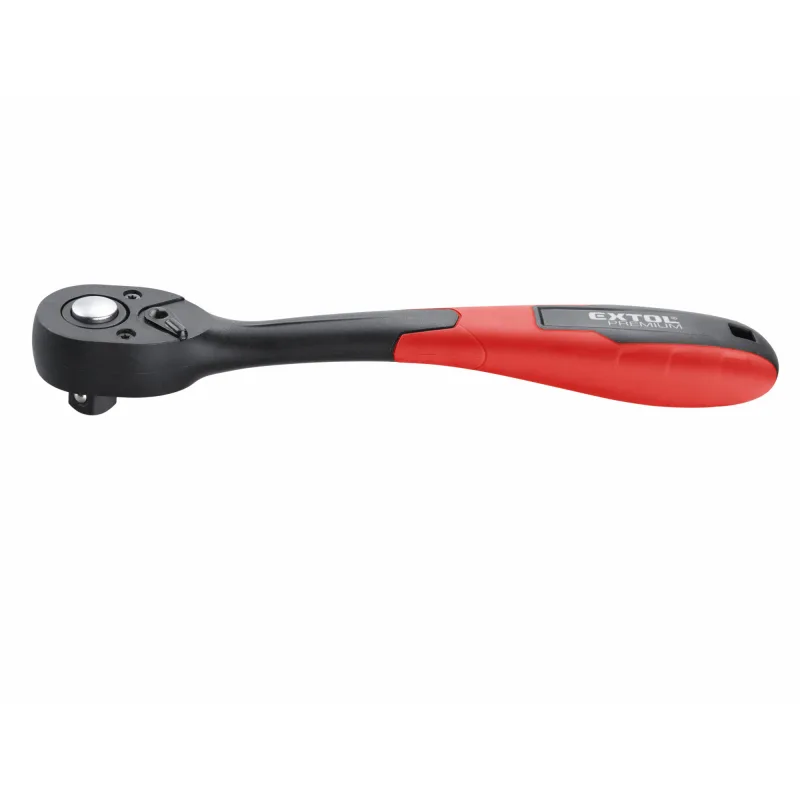 Račňa vyhnutá poplastovaná, 72 zubov, 1/2”, Crv, EXTOL PREMIUM