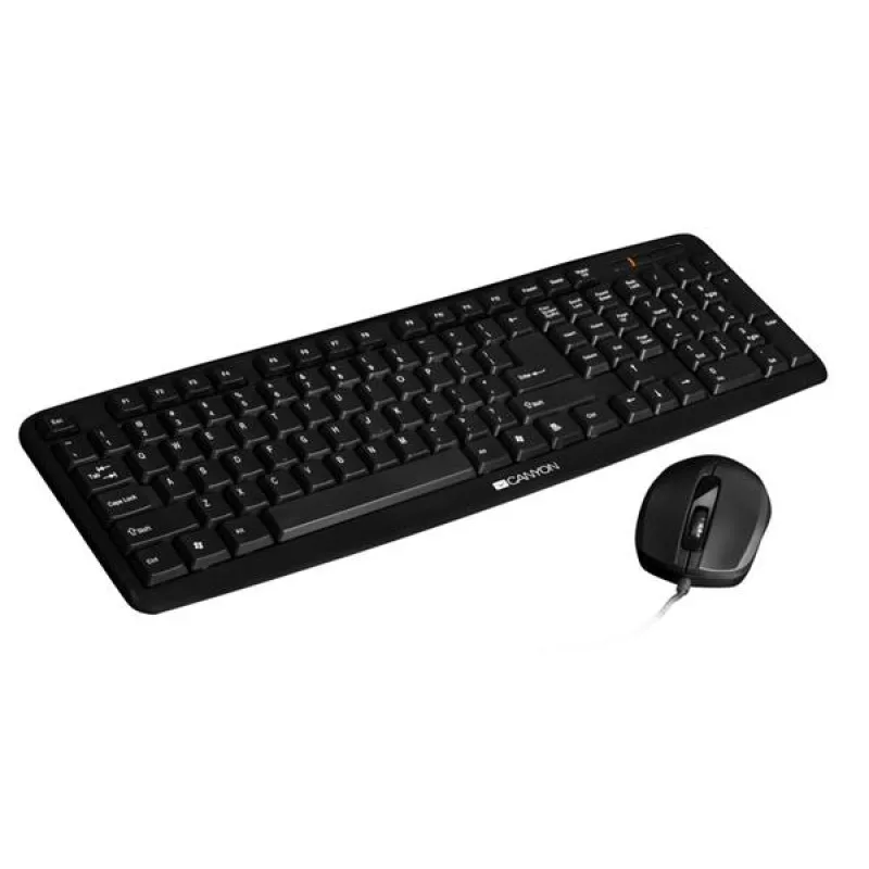 Canyon SET-1, USB combo - plnohodnotná klávesnica, SK/CZ + obojručná…