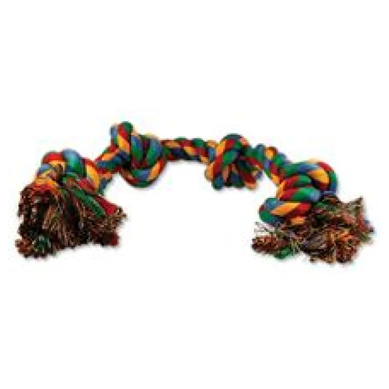 Uzel DOG FANTASY bavlněný barevný 4 knoty 60 cm