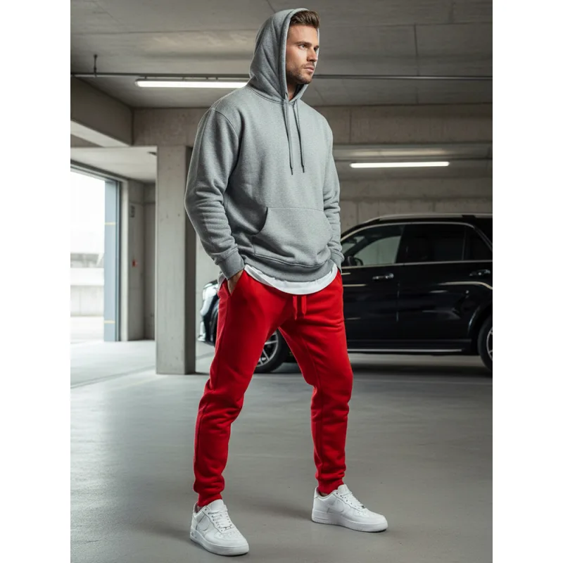 Pánske tepláky červené Dstreet UX2711 L