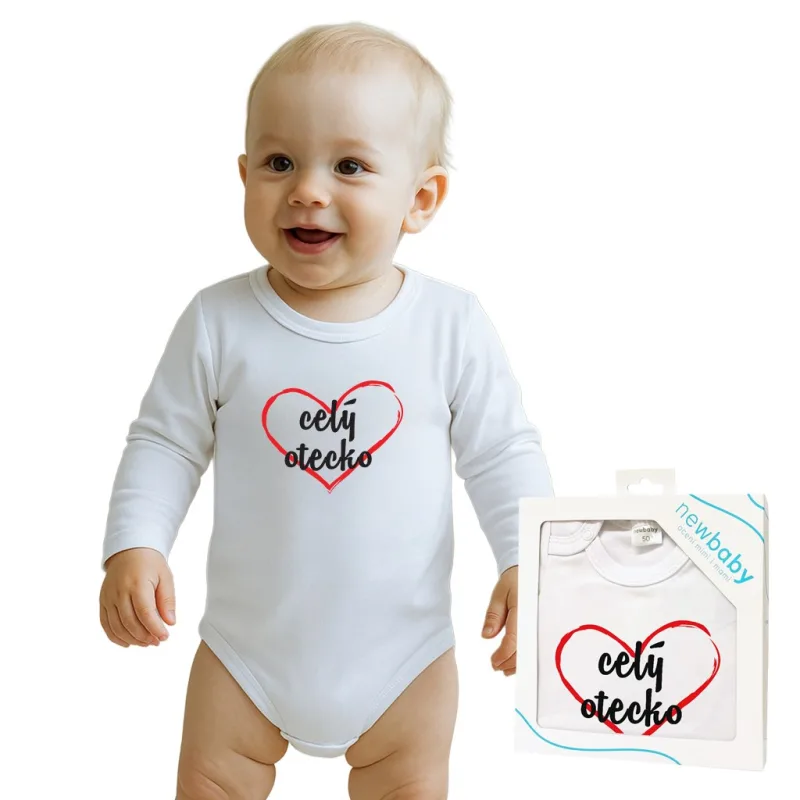 Body s potlačou New Baby celý otecko - darčekové balenie