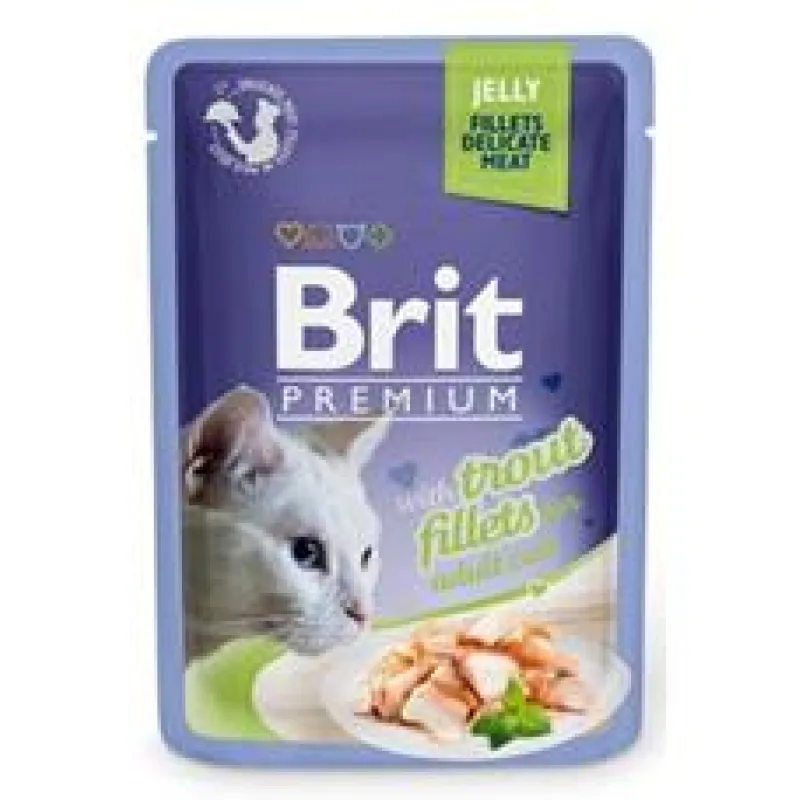 Brit Premium Cat D Fillets in Jelly with Trout 85 g - 1 ks
