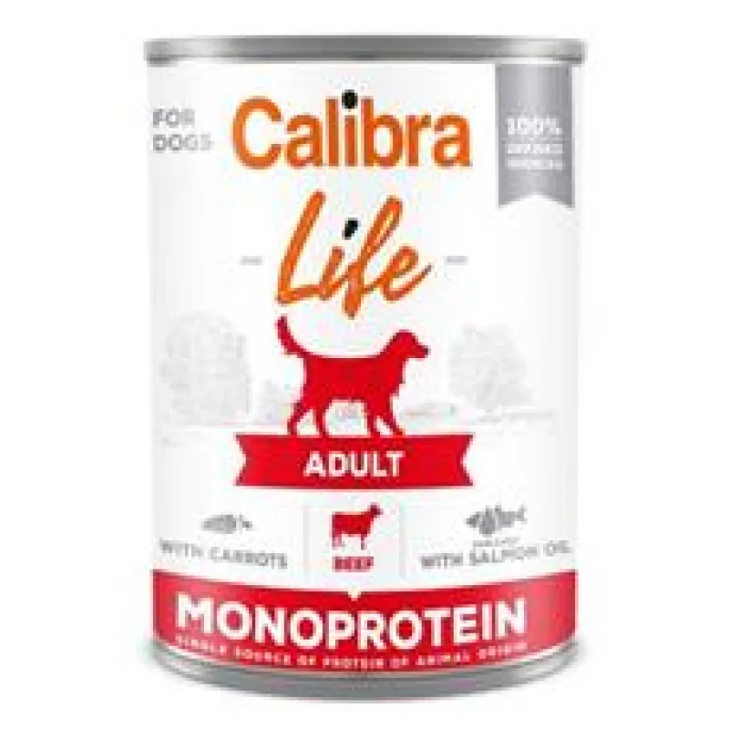 Calibra Dog Life konz.Adult Beef with carrots 400 g