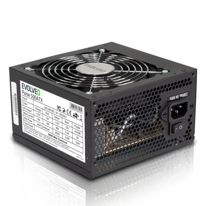 EVOLVEO Pulse 500, zdroj 500W, ATX, tichý, bulk, 3YRW EP500PP12B