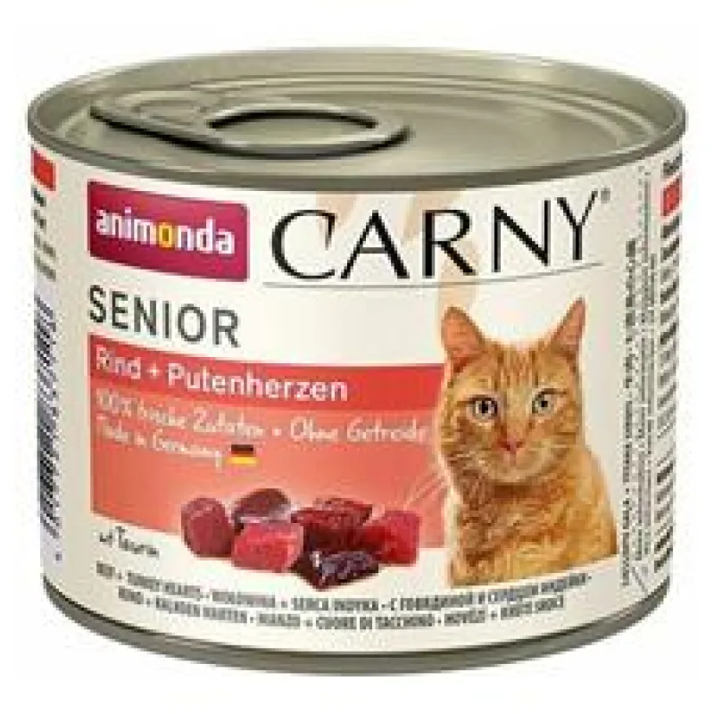 ANIMONDA konzerva CARNY Senior - hovězí, krůtí srdce 200 g