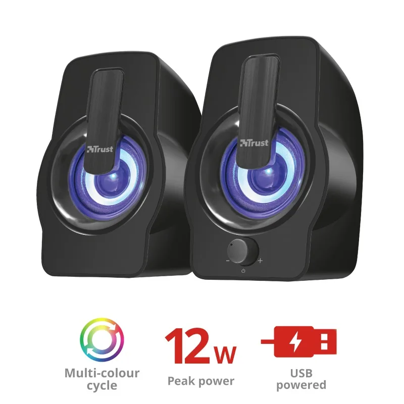 TRUST Gemi RGB/ Stereo/ 12W/ Čierna 22948