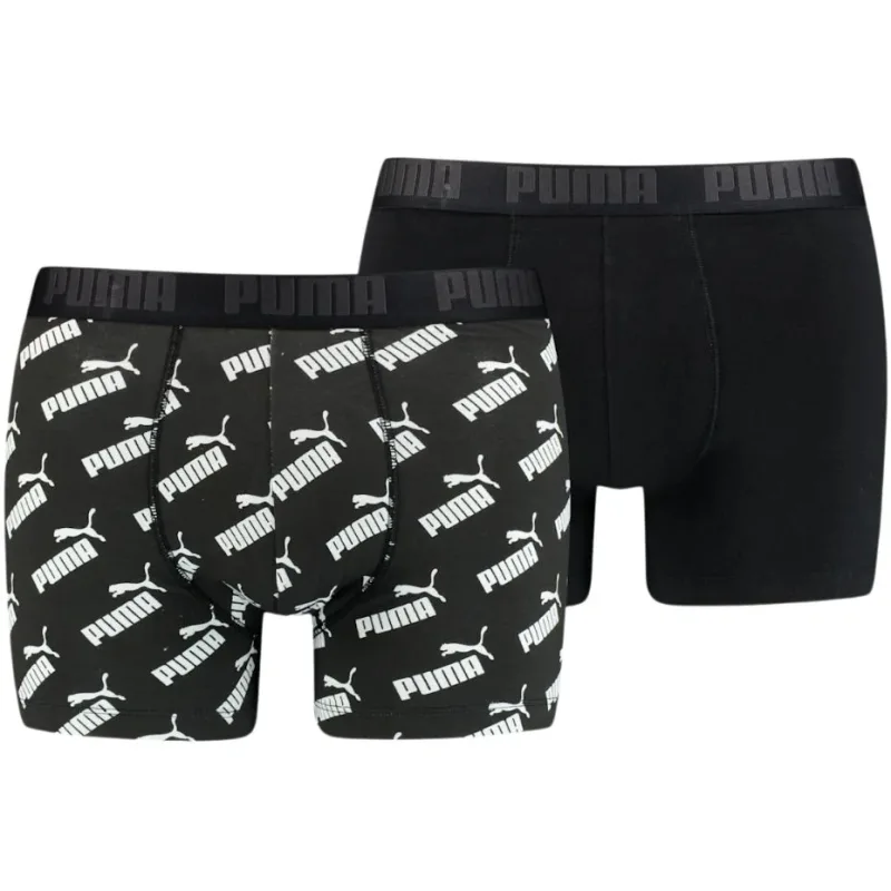Puma Aop 935054 01 Boxer 2 Pack Black