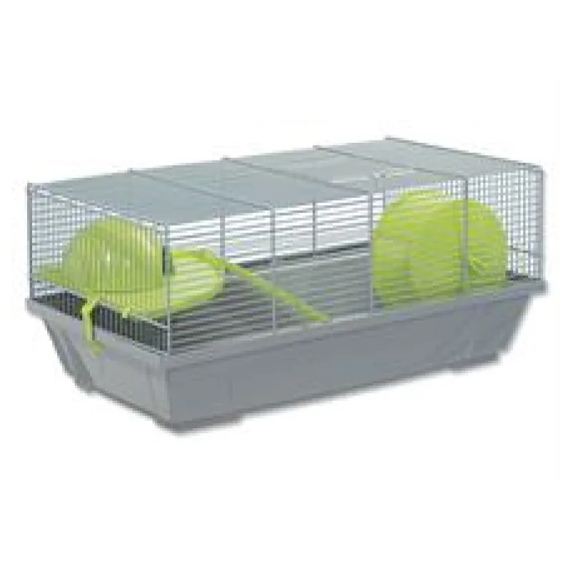 Klec SMALL ANIMAL Erik šedá se zelenou výbavou 1 ks
