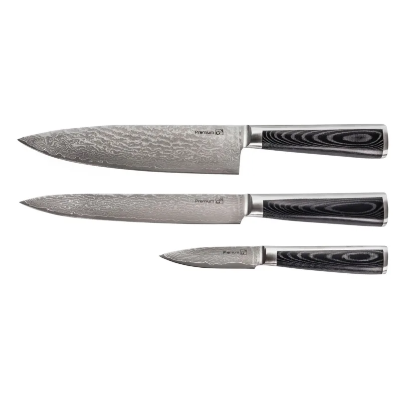 Sada nožov Damascus Premium Box 3ks