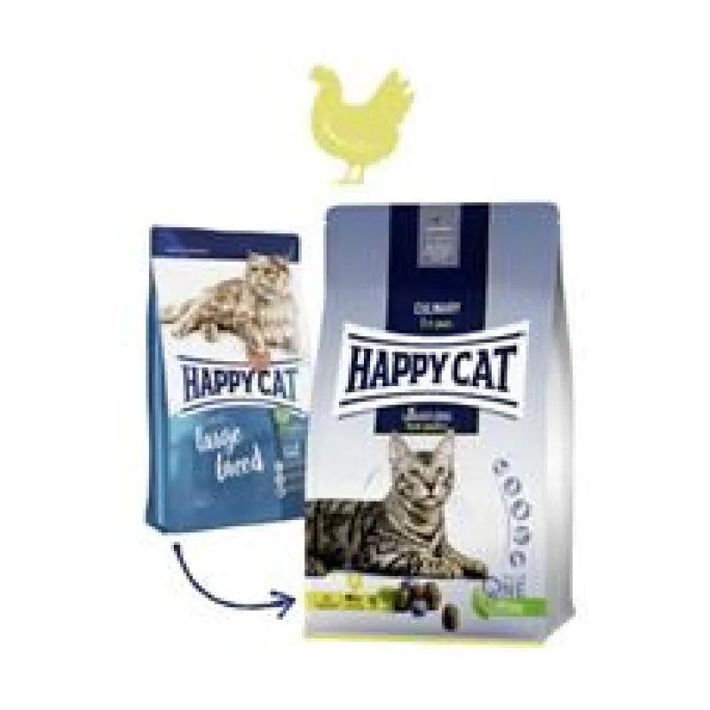 HAPPY CAT NEW Culinary Land-Geflügel / Drůbež (Large Breed) 10kg - exp. 12/25 - 2ks skladem