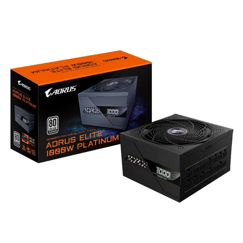 GIGABYTE zdroj AE1000PM PG5, 1000W, 80+ Platinum, 120mm fan, černá GP…