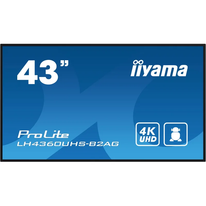 43" iiyamaLH4360UHS-B2AG:VA, 4K UHD, Android, 24/ 7 LH4360UHS-B2AG