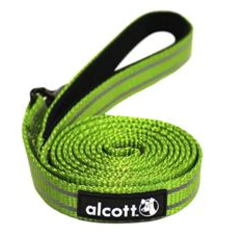 Alcott reflexní vodítko pro psy, zelené velikost S