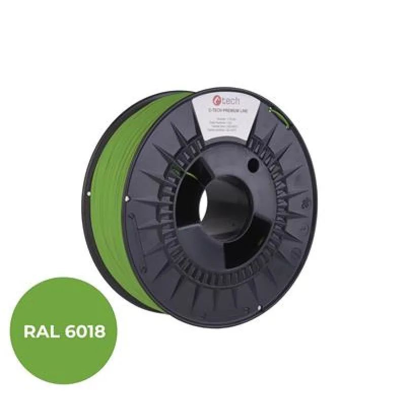 Tlačová struna (filament) C-TECH PREMIUM LINE, PETG, zelenožltá, RAL6018,…