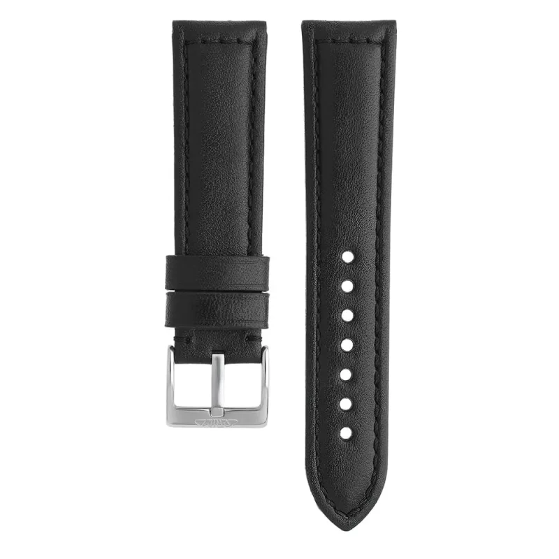 MPM Pánský kožený řemínek RB.15895 (22 mm) - černý RB.15895.2220.9090.L1