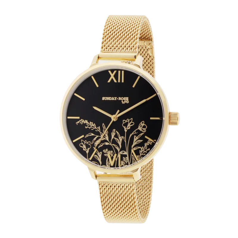 SUNDAY ROSE Dámské luxusní designové hodinky SUNDAY ROSE Dark Fall SUN-S31