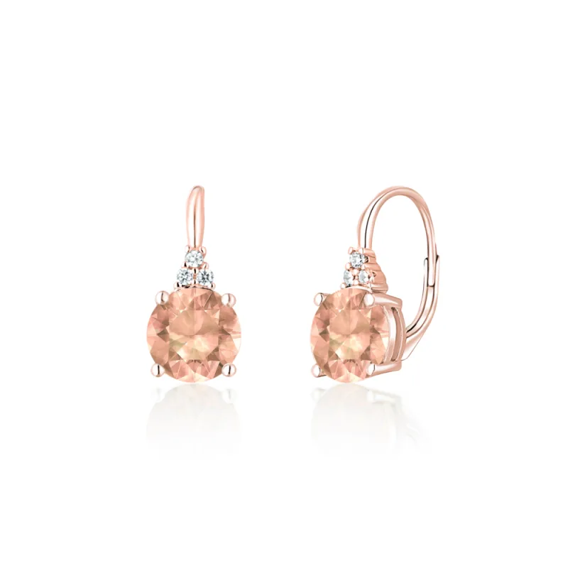 JVD Dámské stříbrné rose gold klasické náušnice se zirkony ryz. 925/1000 SVLE1119XH2RC00