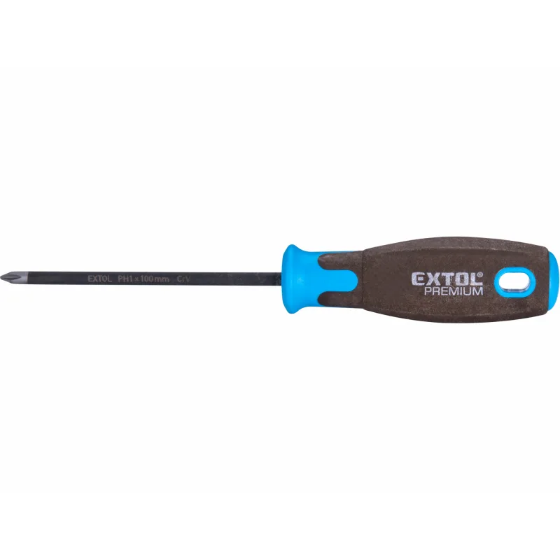 Skrutkovač krížový PH, magnetický, PH1 x 100mm, CrV, EXTOL PREMIUM