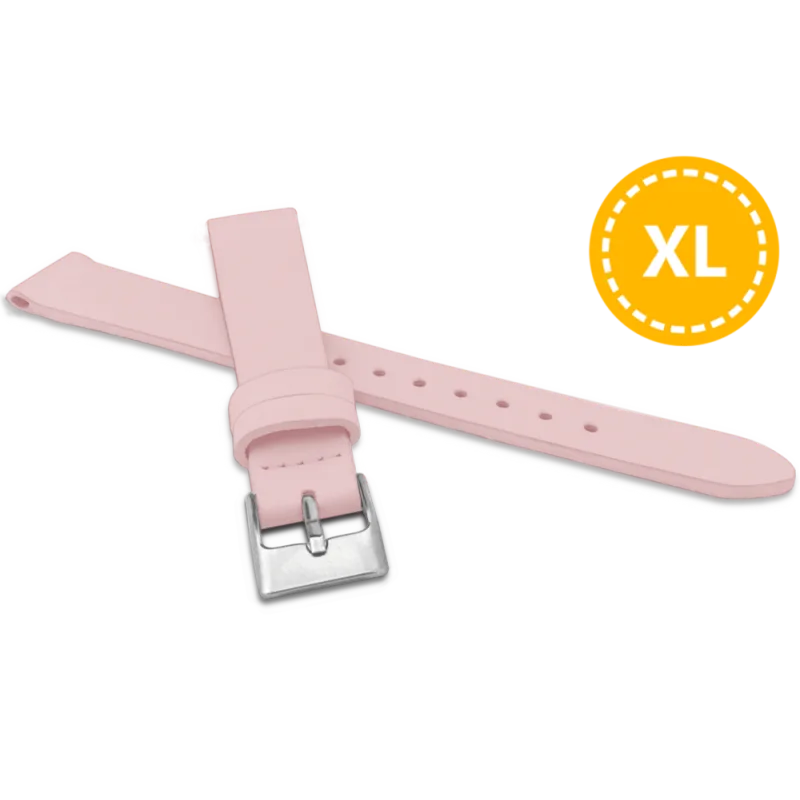 MINET XL Prodloužený růžový řemínek z luxusní kůže Top Grain - 12 - XL MSSXP12