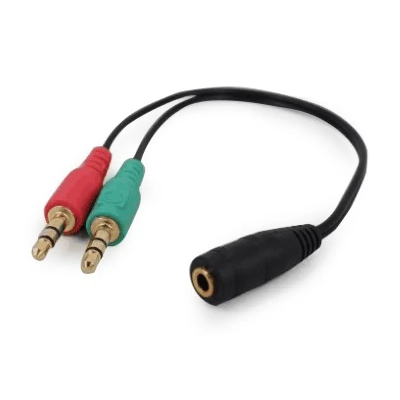 Kábel CABLEXPERT rozdvojka jack 3,5mm (4 pólový) na 2x3,5mm F/M, 20cm,…