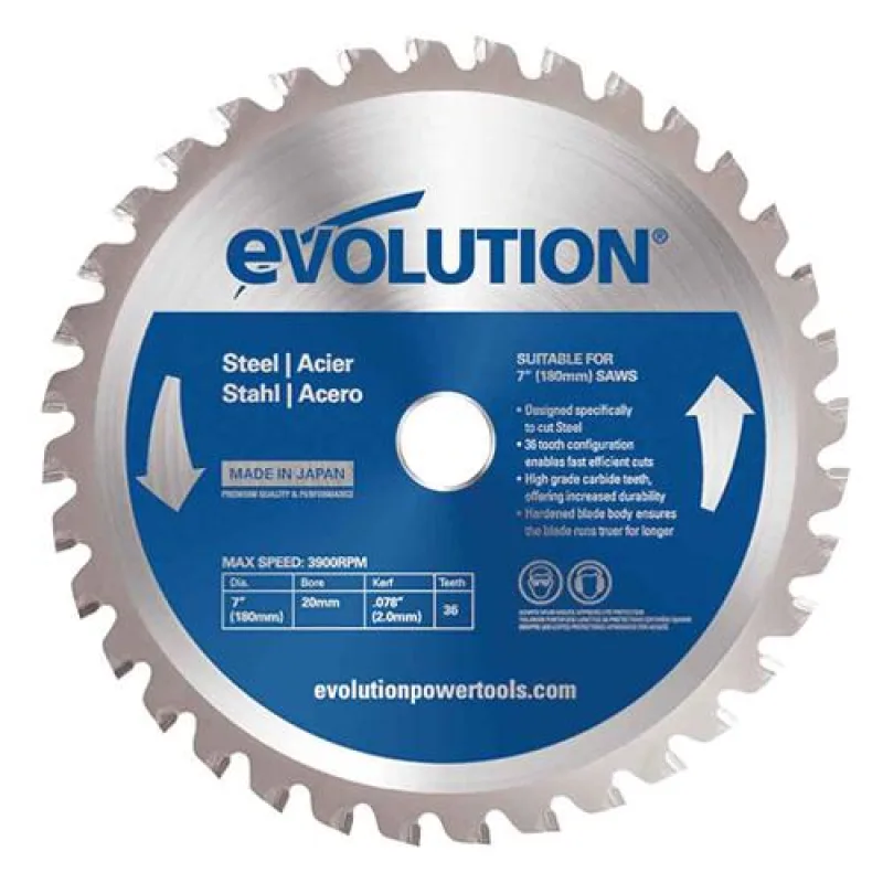 Pílový kotúč EVOLUTION STEEL na oceľ 180, 185, 230, 255, 305, 355mm