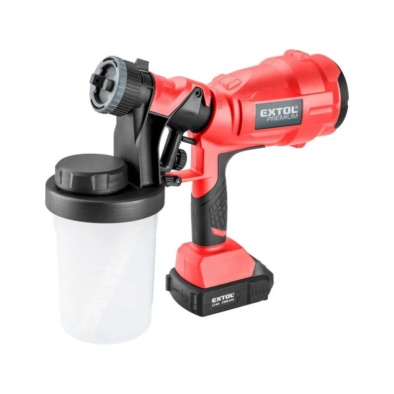 Pištoľ striekacia aku Share20V, 1x 2Ah, 700ml/min, EXTOL PREMIUM