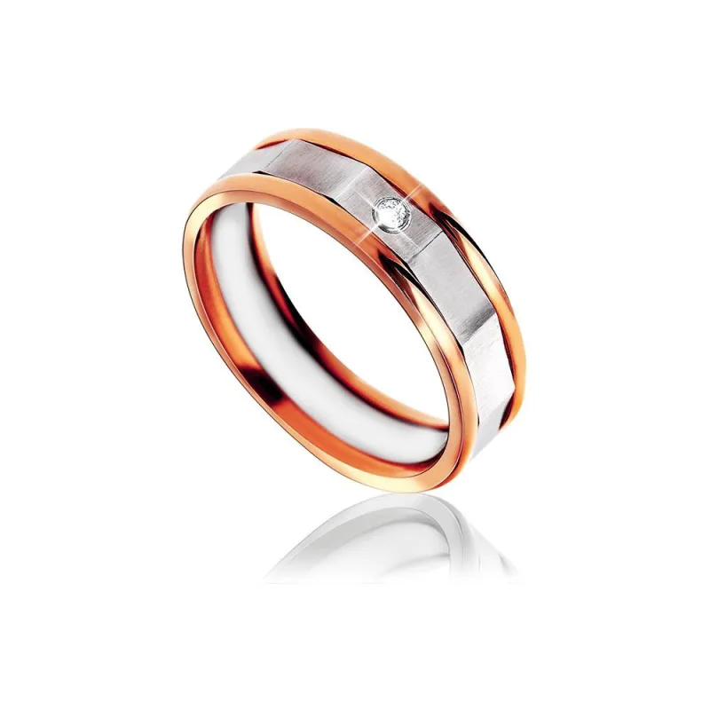MPM Snubní ocelový prsten z chirurgické oceli Wedding ring 6817 A - size 51