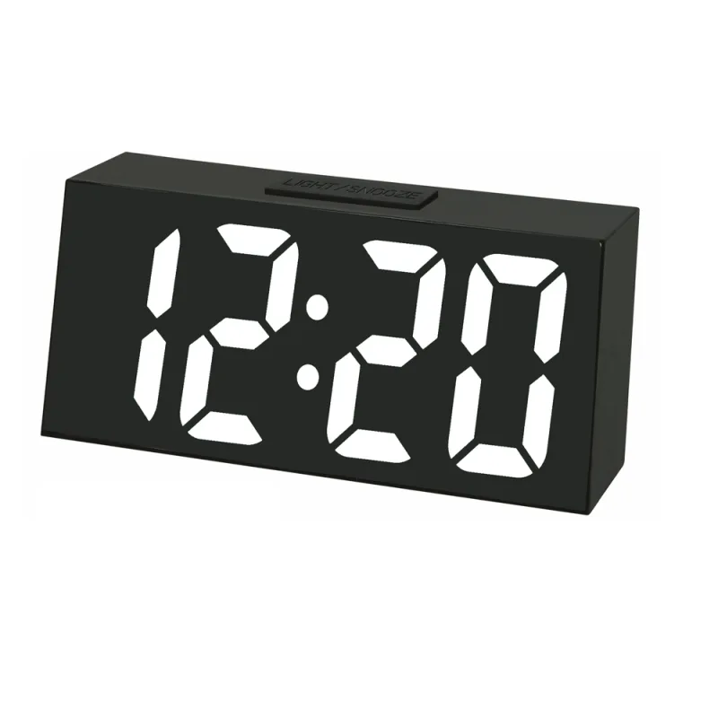 JVD Hranatý digitální budík do sítě s bílými LED svítícími čísly JVD SB3628.3